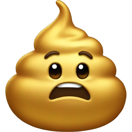 Gold poo emoji