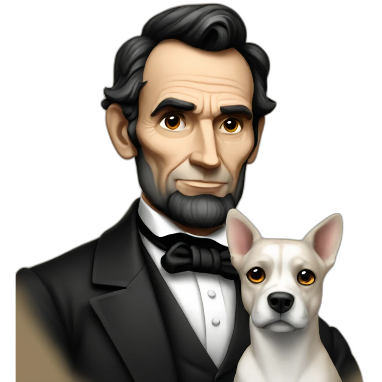 Lincoln loves dogs emoji