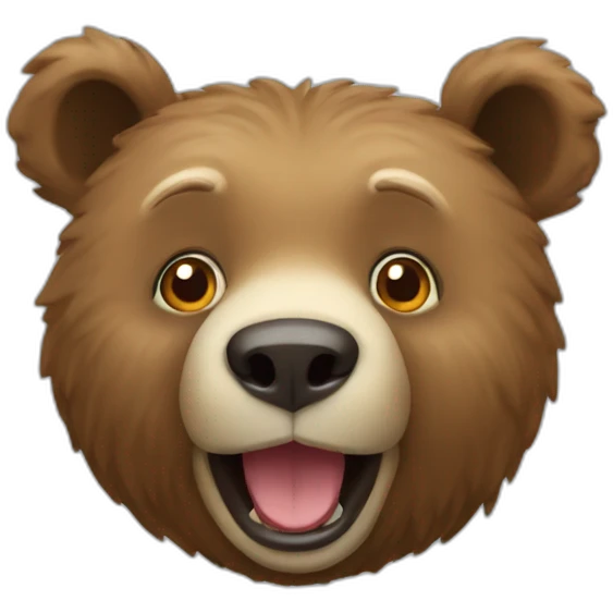 Un ours qui fait caca emoji
