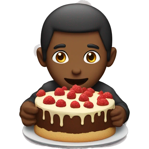 Person eating a torte that’s not theirs emoji