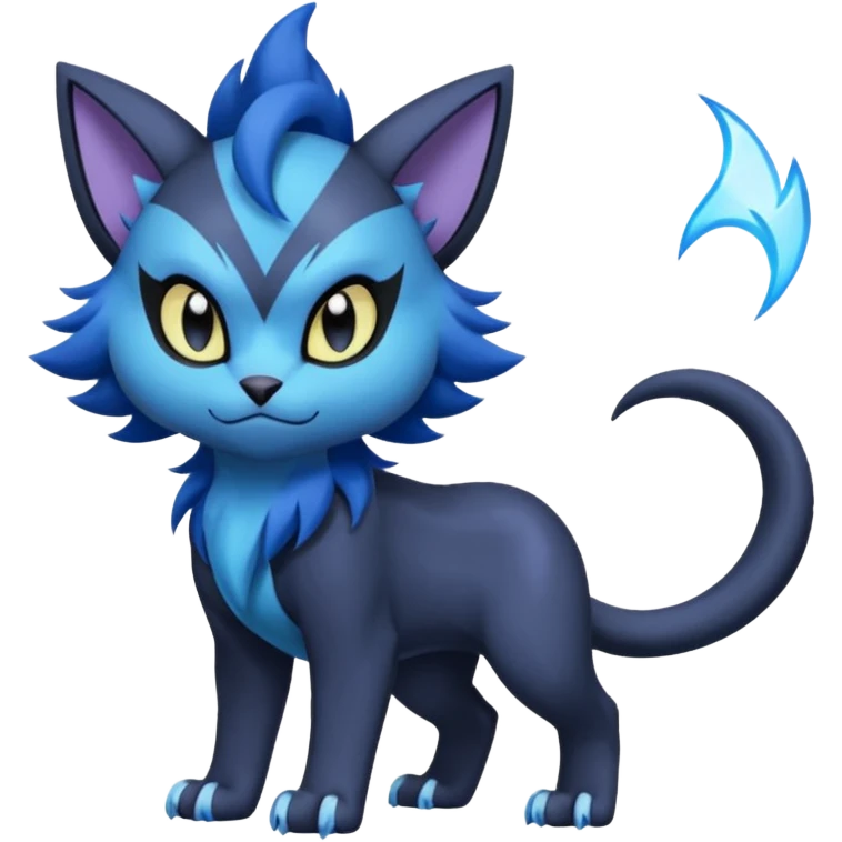 Luxray-Purrloin-Absol-Dewott-fusion emoji