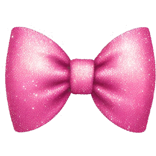 Glittery pink bow  emoji