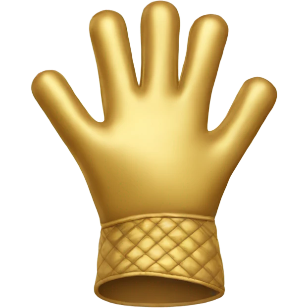 gold long glove emoji