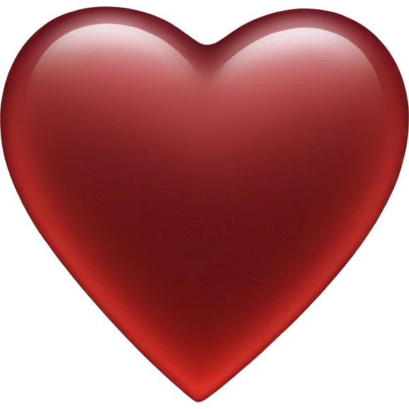 red glass heart emoji