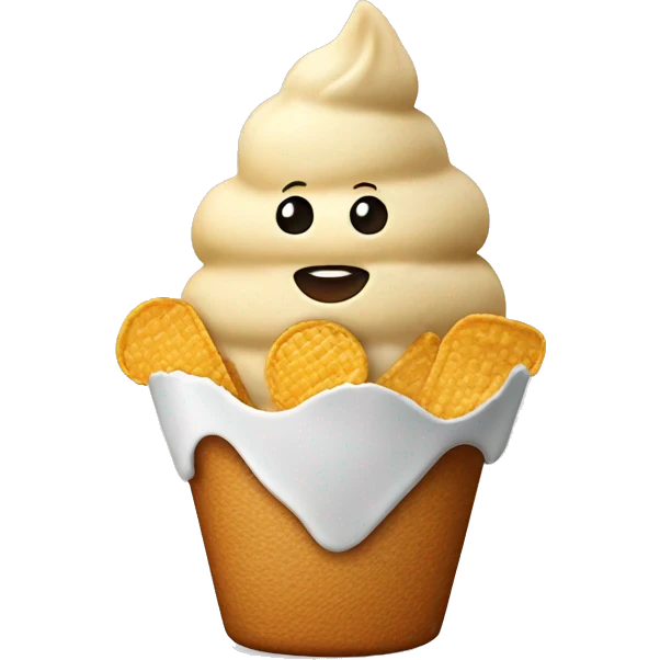 Icecream with chips emoji