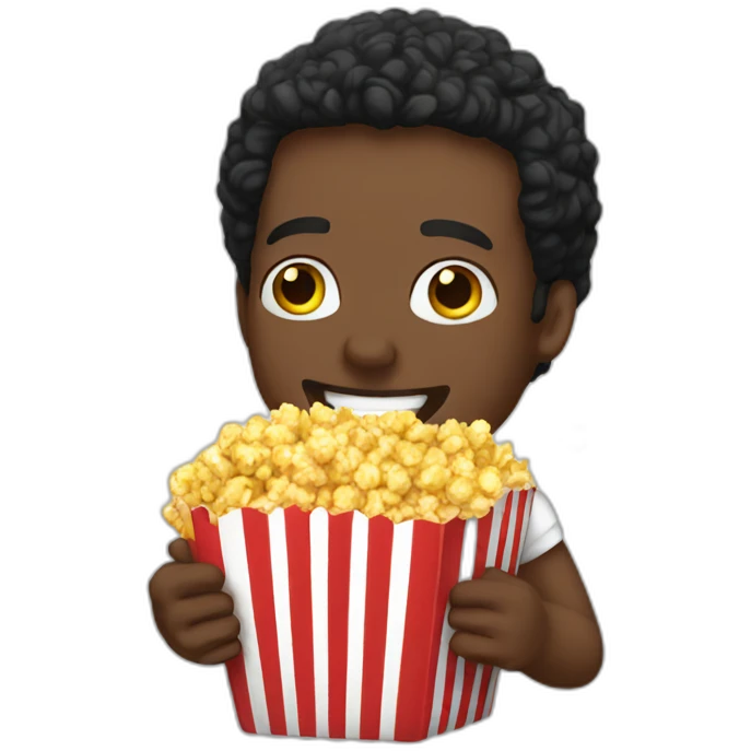 Michael eating popcorn emoji