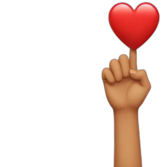 Coeur dans les mains emoji