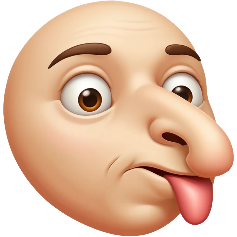 cartoon human nose emoji