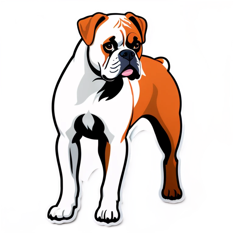White Boxer Dog emoji