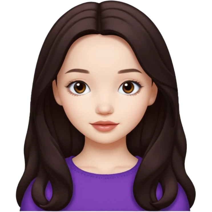 Dove Cameron with dark brown hair emoji