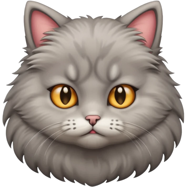 a  cute cat is sad and mad emoji