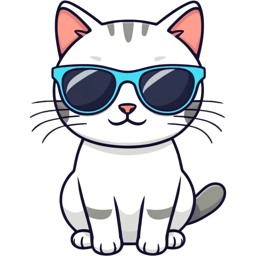 Cat with sunglasses emoji