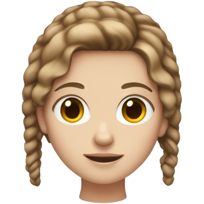 white girl with brown hair emoji