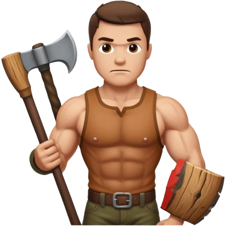 woodcutting man emoji