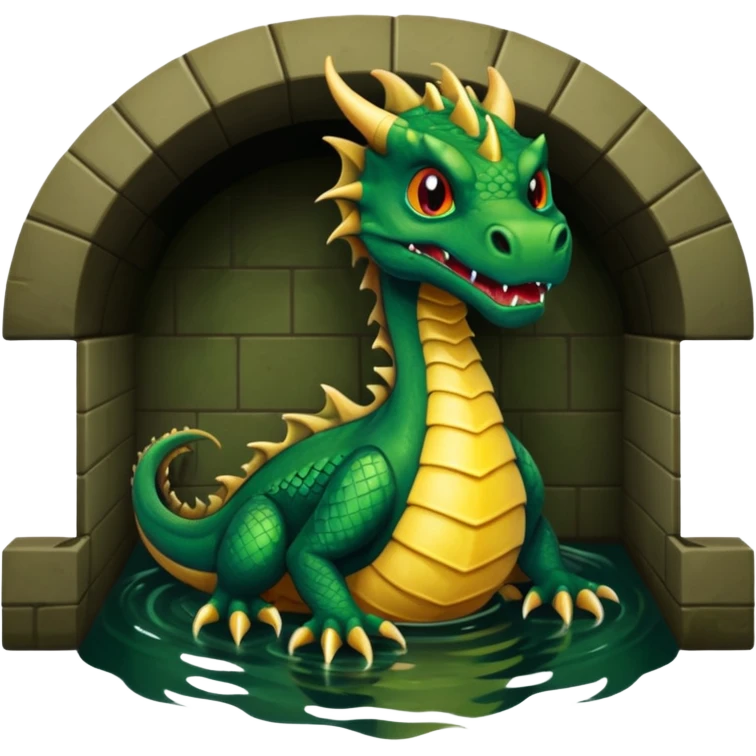 sewers dragon evil dark green emoji