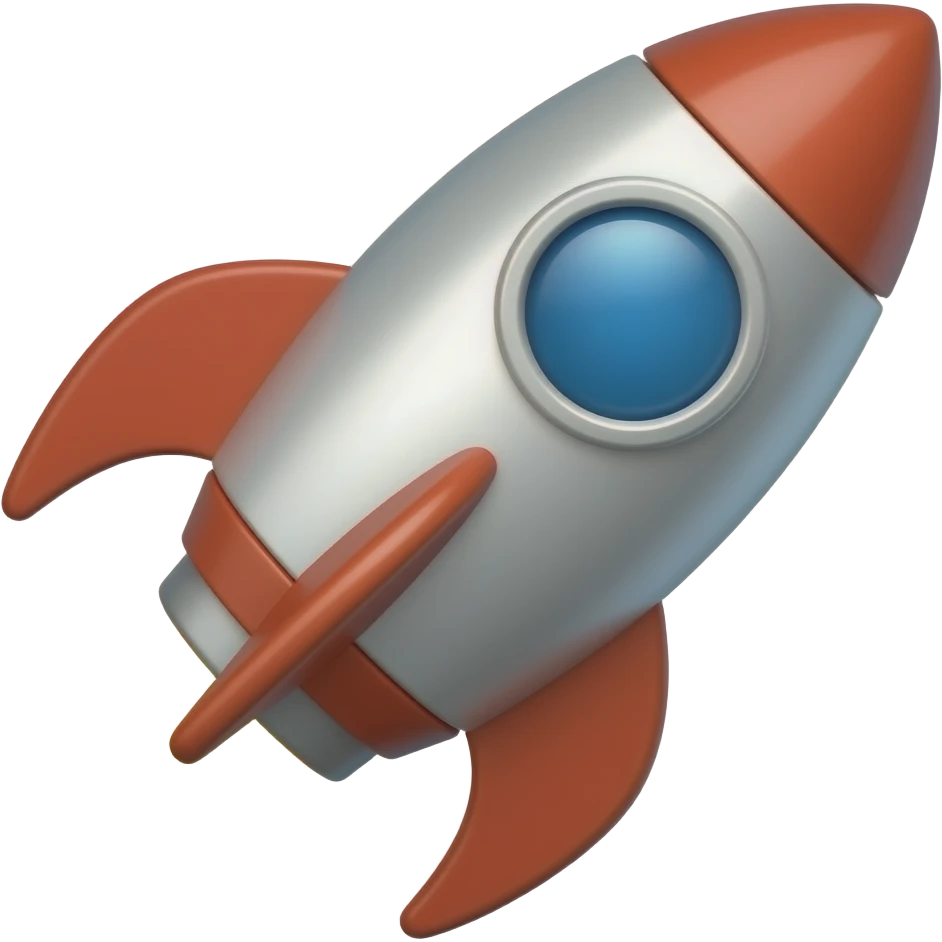Rocket ship in the space emoji