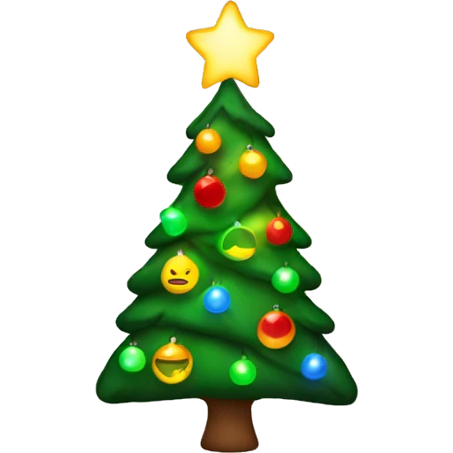 A christmas tree with lights emoji
