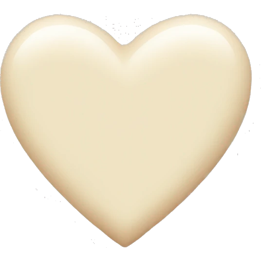 Milk-colored heart emoji