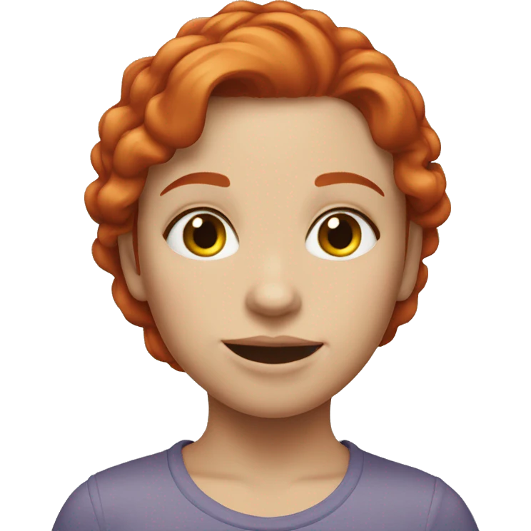 red head girl with york’s emoji