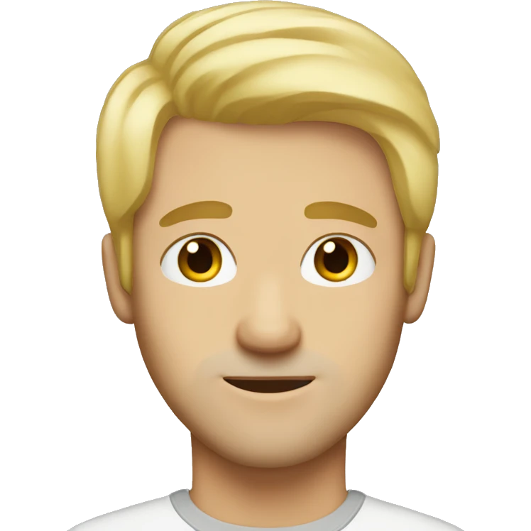 adult man with blonde hair and grey eyes  emoji