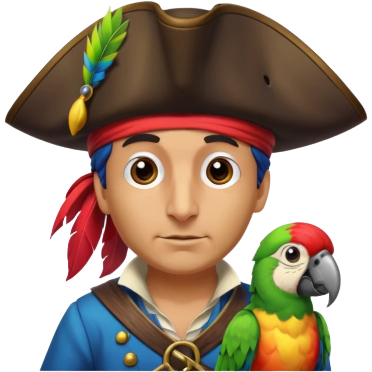 pirate and parrot emoji