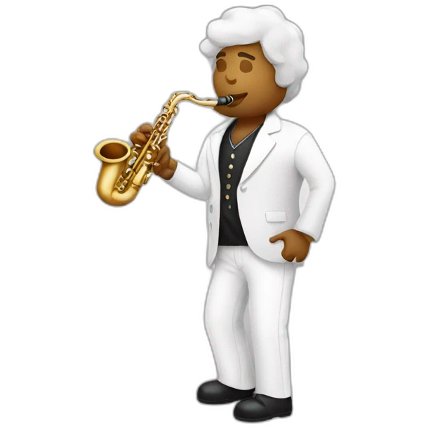 saxophonist white emoji