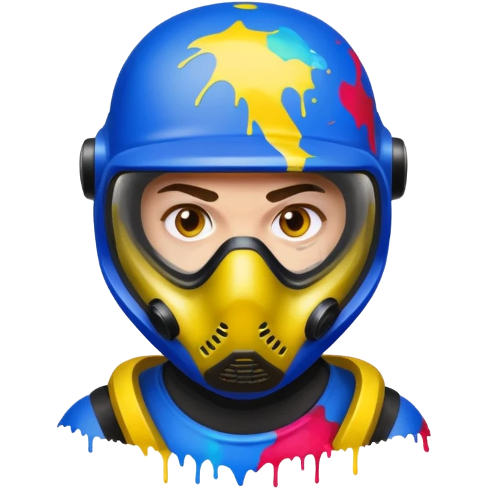 paintball player face emoji