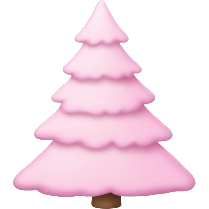 Light pink Christmas tree emoji
