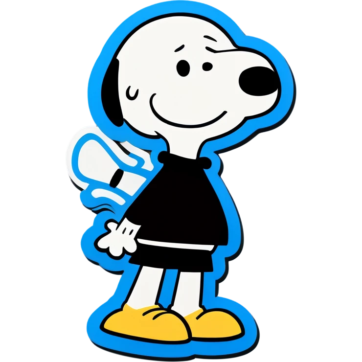 Snoopy dancing emoji