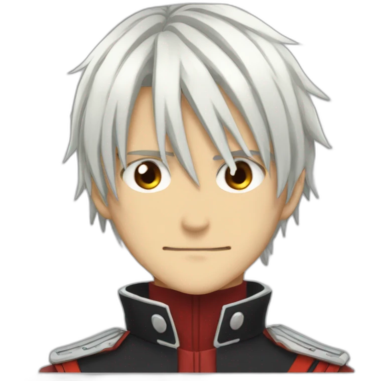 Allen Walker of D.gray-man with his red scar  emoji