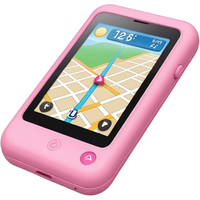 pink gps emoji