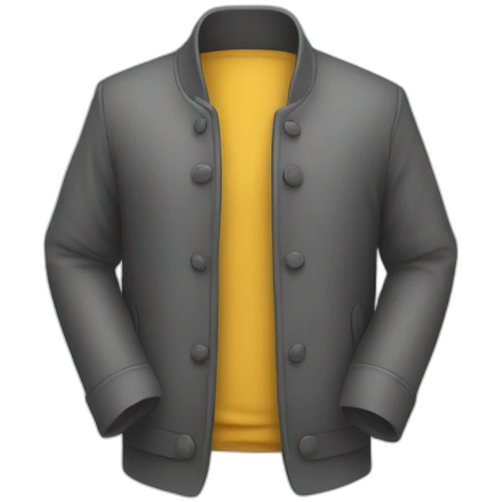 Man with a large open jacket showing something inside the jacket emoji