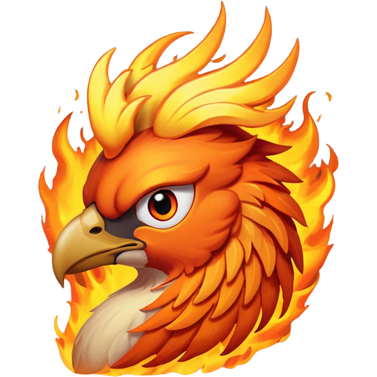 Phoenix in the fire emoji