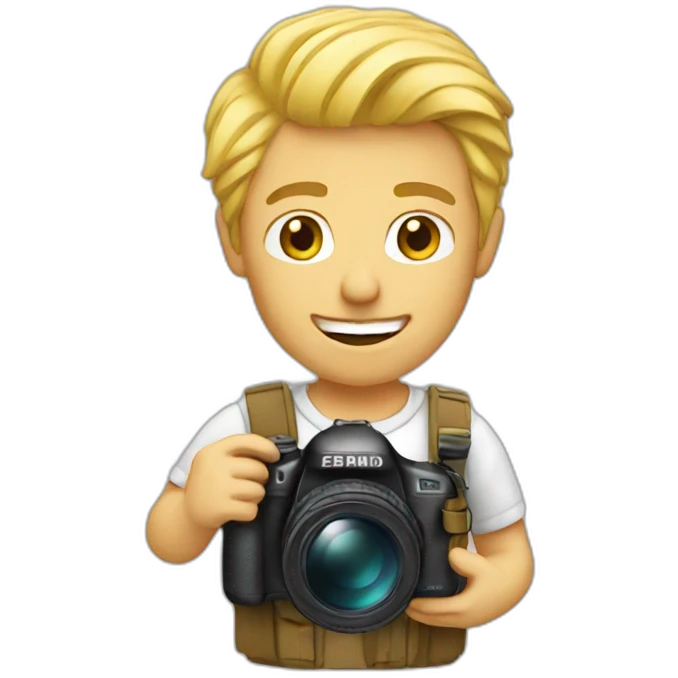man photographer blond emoji