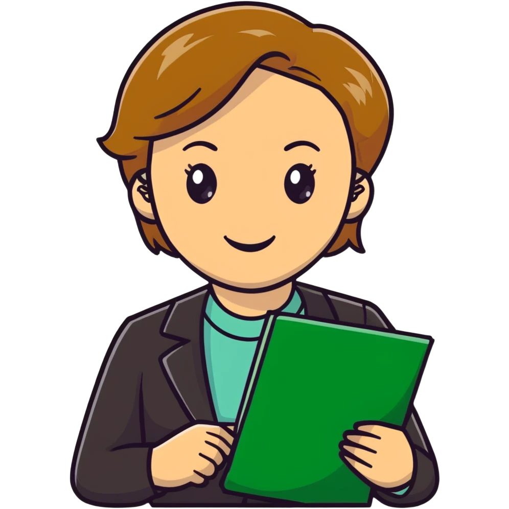 happy teacher with light brown hair and green eyes emoji