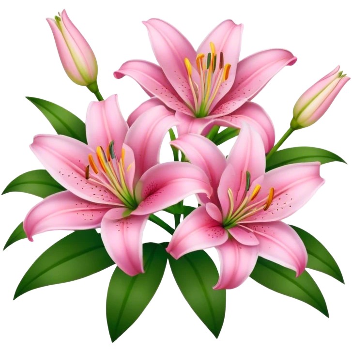Pinke Lilien und Gänseblümchen emoji