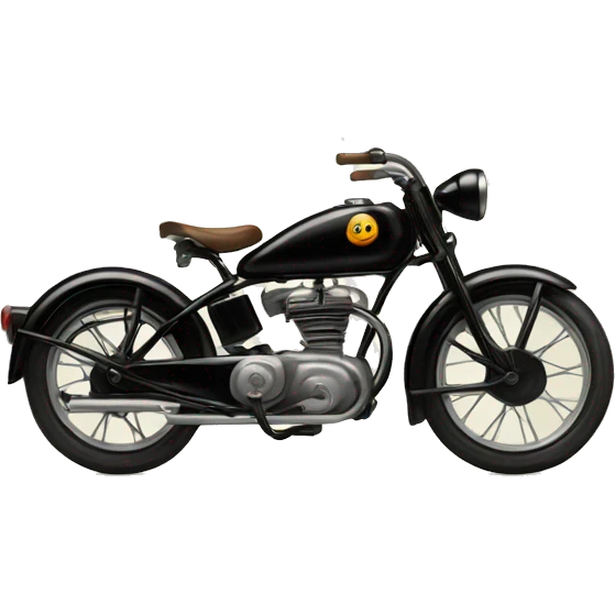 vintage black bike emoji