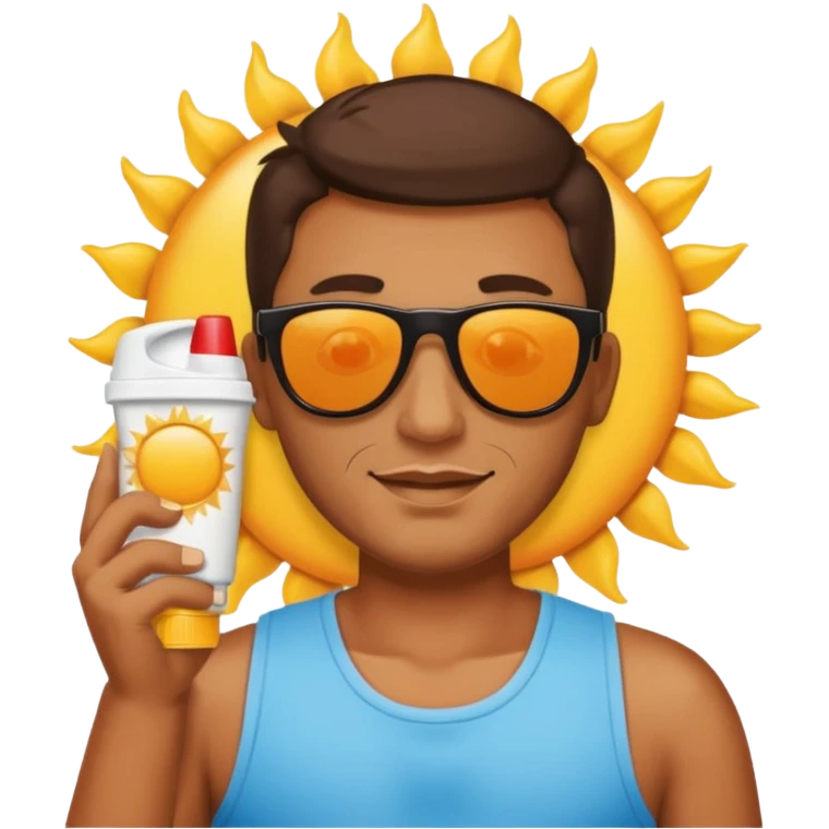 
male suncream and sunglasses emoji