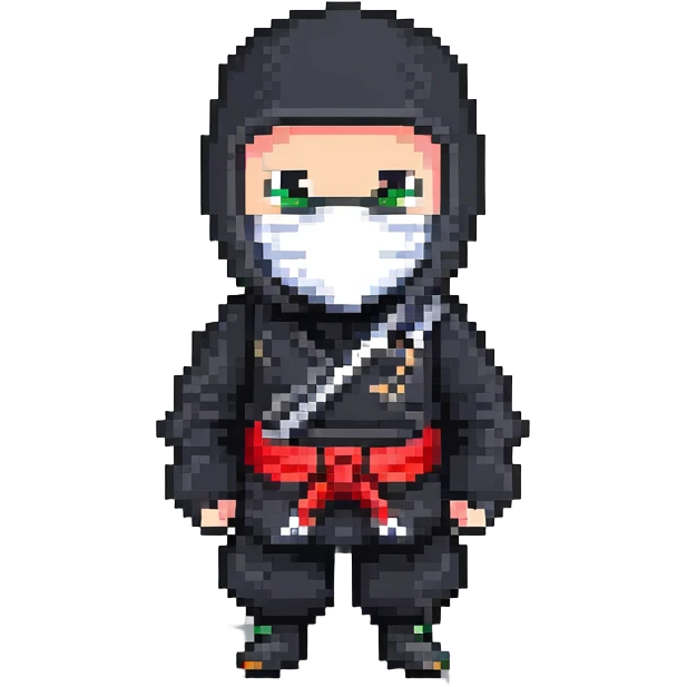 cool ninja character with mask emoji