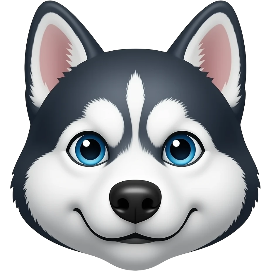 Husky face emoji