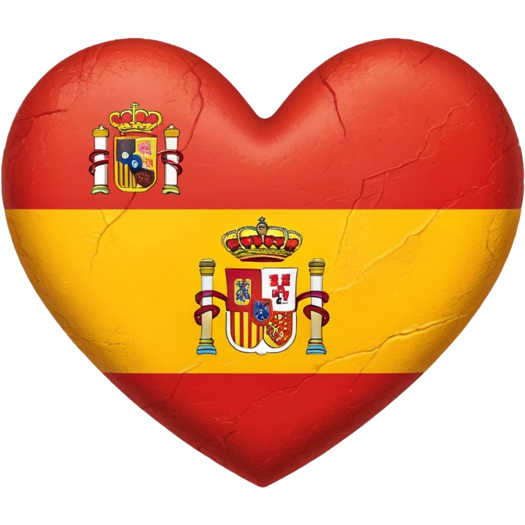 Heart whit the Spanish flag emoji