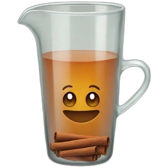 teaglass with cinnamon emoji
