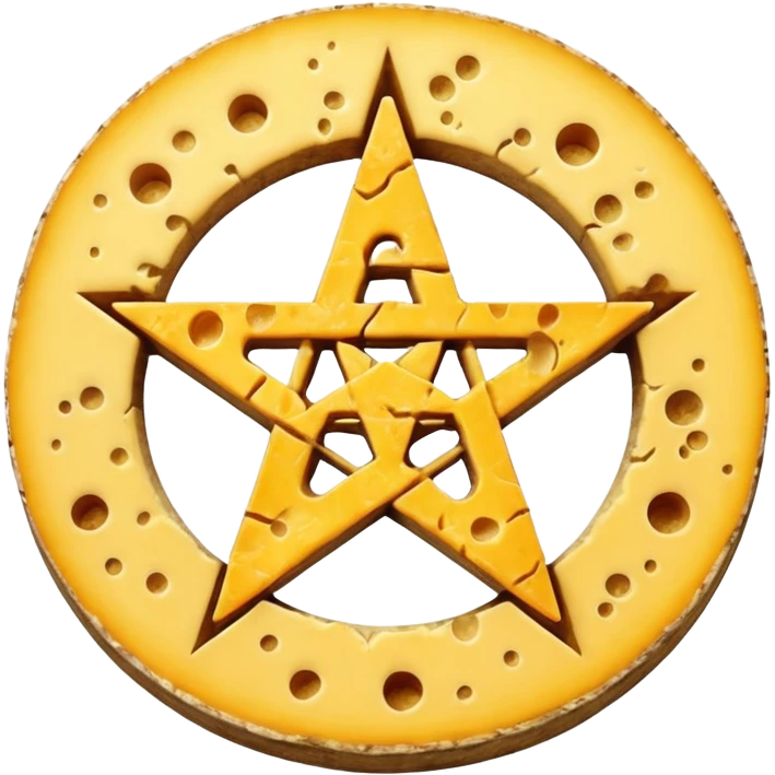 cheese witchcraft occult pentagram emoji