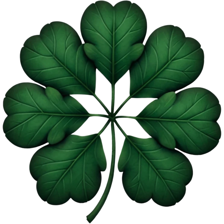Trébol negro de cinco hojas  emoji