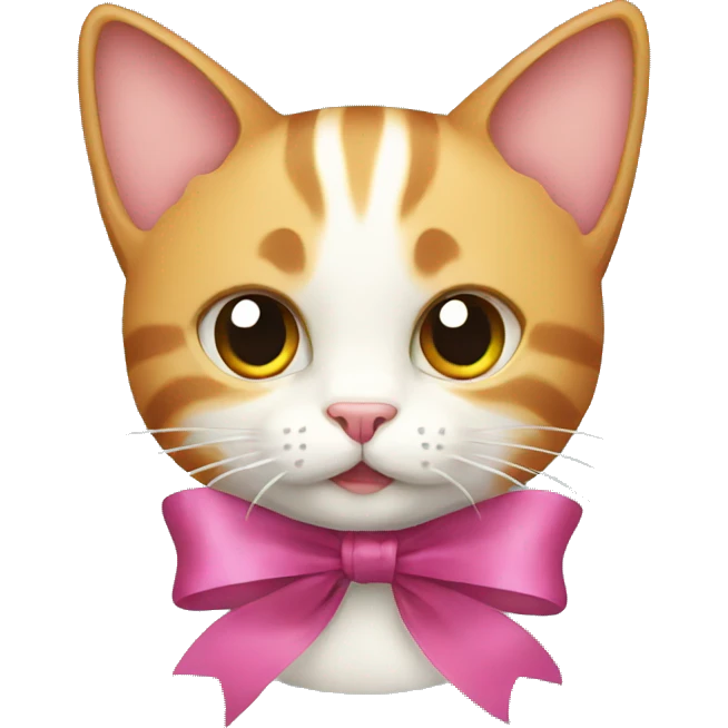 Cat with ribbon emoji