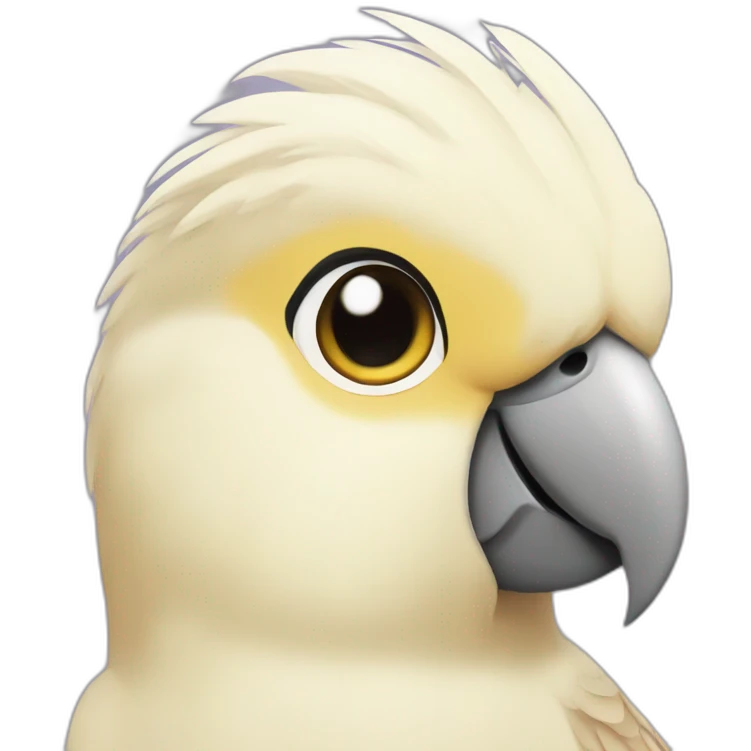 Cockatiel blush emoji