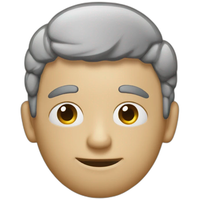chico pensando con el dedo indice apuntando a su cerebro e representación de inteligencia emoji