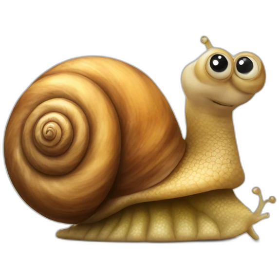 snail with a human face emoji