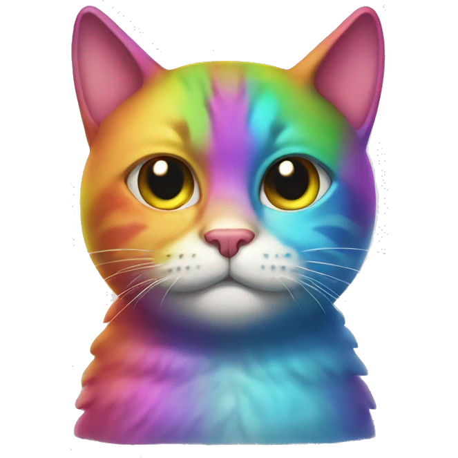 grossed out rainbow cat emoji