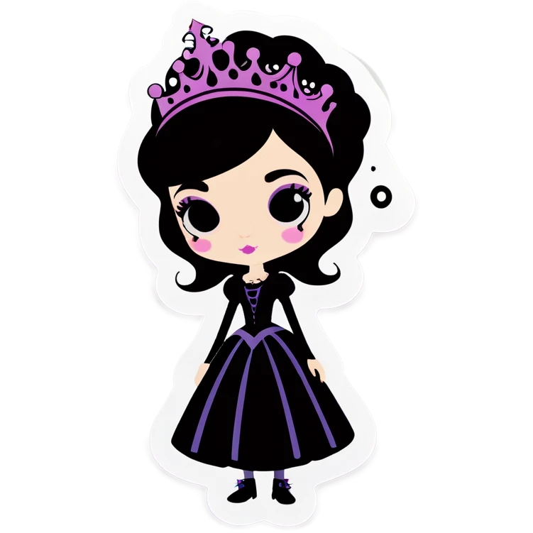 Princess goth emoji